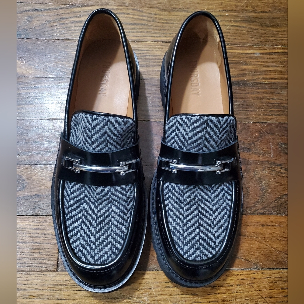 Thursday Black and Gray Loafers